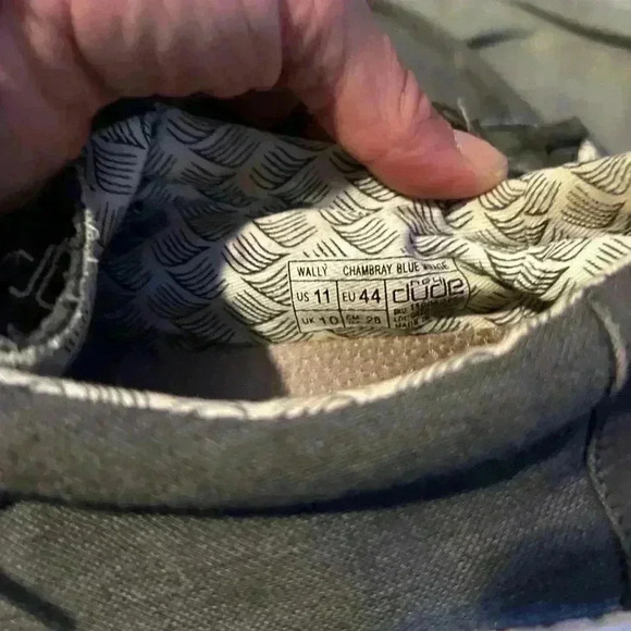 Men’s Hey Dude Gray/Blue Wally Slip On Sneakers, Size 11M - Picture 5 of 5